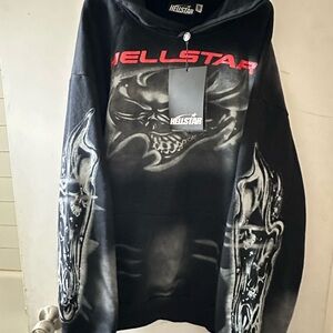 Black Hellstar Graphic Men's hoodie